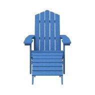 Chaises de jardin Adirondack repose-pied table PEHD Bleu aqua