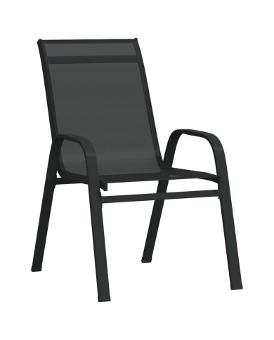 Ensemble de salle à manger de jardin 7 pcs Noir