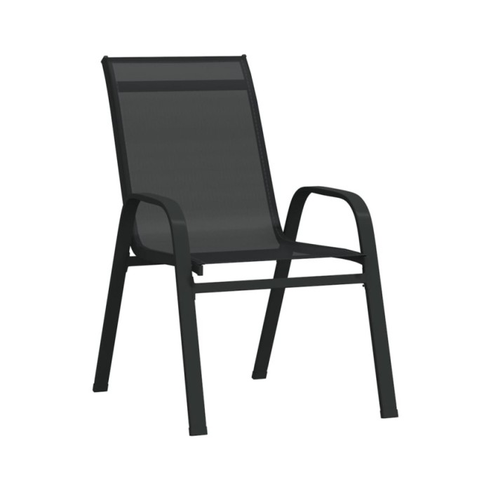 Ensemble de salle à manger de jardin 7 pcs Noir
