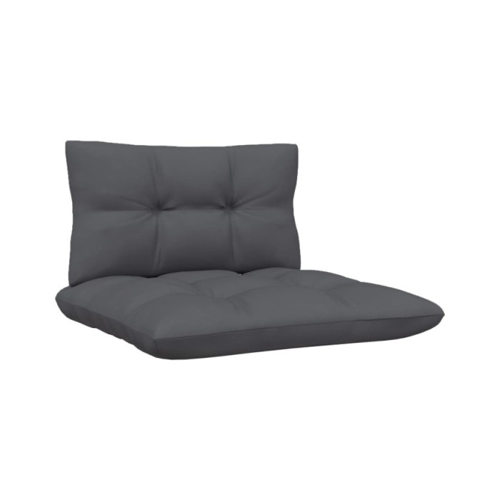 Canapé 4 places de jardin avec coussins anthracite Bois de pin