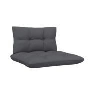 Canapé 4 places de jardin avec coussins anthracite Bois de pin