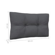 Canapé 4 places de jardin avec coussins anthracite Bois de pin
