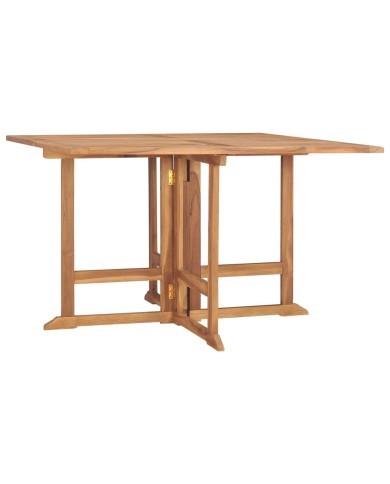 Ensemble à dîner d'extérieur pliable 5 pcs Bois solide de teck