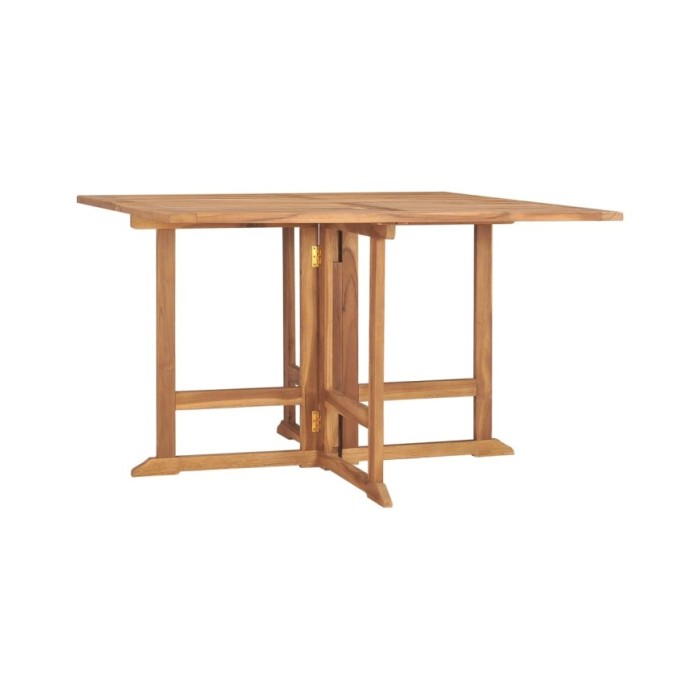 Ensemble à dîner d'extérieur pliable 5 pcs Bois solide de teck