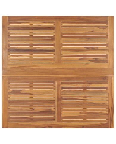 Ensemble à dîner d'extérieur pliable 5 pcs Bois solide de teck