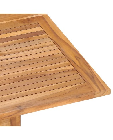 Ensemble à dîner d'extérieur pliable 5 pcs Bois solide de teck