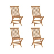 Ensemble à dîner d'extérieur pliable 5 pcs Bois solide de teck