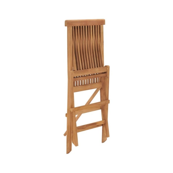 Ensemble à dîner d'extérieur pliable 5 pcs Bois solide de teck