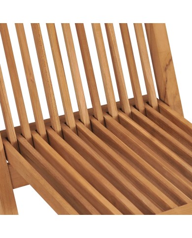 Ensemble à dîner d'extérieur pliable 5 pcs Bois solide de teck