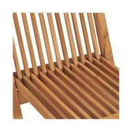 Ensemble à dîner d'extérieur pliable 5 pcs Bois solide de teck