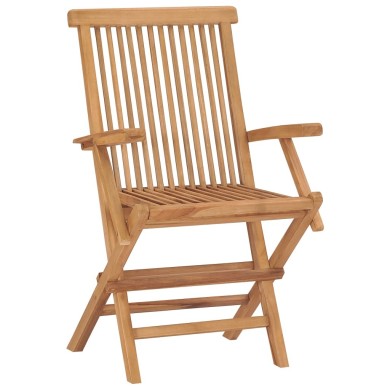Chaises pliables de jardin 8 pcs Bois de teck solide