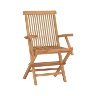 Chaises pliables de jardin 8 pcs Bois de teck solide