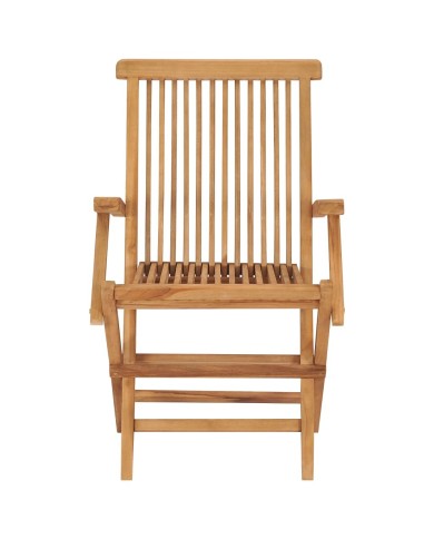 Chaises pliables de jardin 8 pcs Bois de teck solide