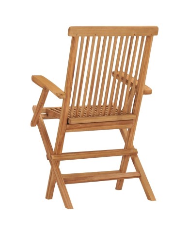Chaises pliables de jardin 8 pcs Bois de teck solide