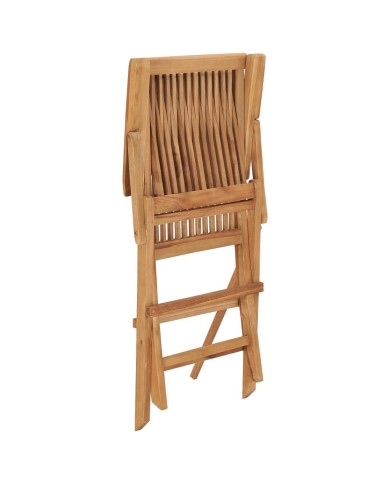 Chaises pliables de jardin 8 pcs Bois de teck solide