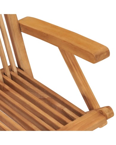 Chaises pliables de jardin 8 pcs Bois de teck solide