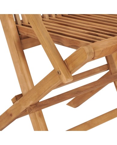 Chaises pliables de jardin 8 pcs Bois de teck solide