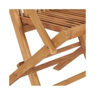 Chaises pliables de jardin 8 pcs Bois de teck solide