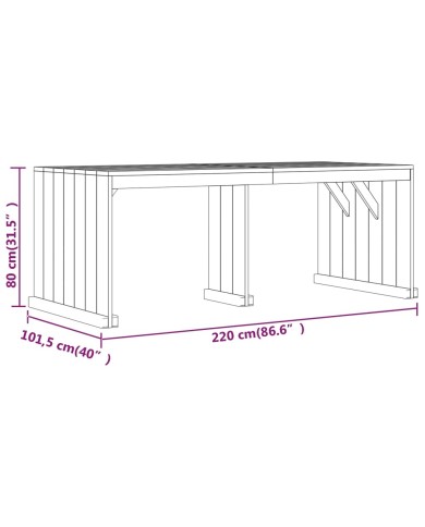 Meubles à dîner de jardin 7 pcs Bois de pin imprégné