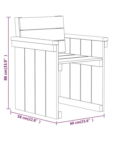 Meubles à dîner de jardin 7 pcs Bois de pin imprégné