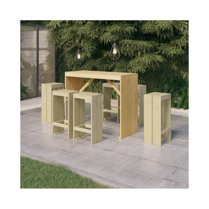 Meubles de bar de jardin 7 pcs Bois de pin imprégné