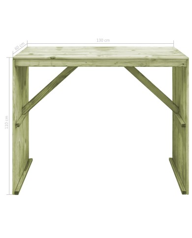 Meubles de bar de jardin 7 pcs Bois de pin imprégné