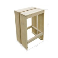 Meubles de bar de jardin 7 pcs Bois de pin imprégné