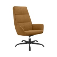 Chaise de relaxation avec repose-pied Marron Velours