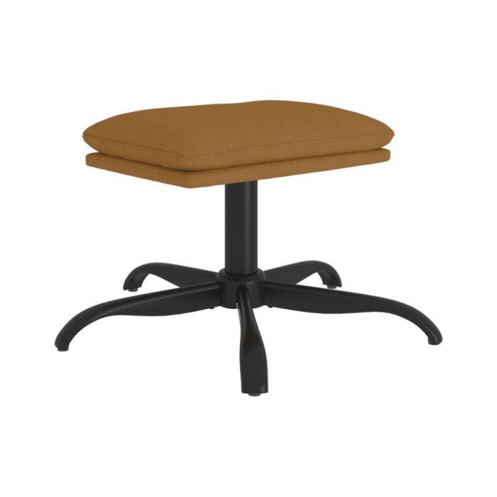 Chaise de relaxation avec repose-pied Marron Velours