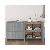Buffets 2 pcs Sonoma gris 70x41x75 cm Aggloméré
