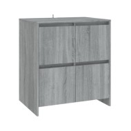 Buffets 2 pcs Sonoma gris 70x41x75 cm Aggloméré