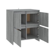 Buffets 2 pcs Sonoma gris 70x41x75 cm Aggloméré