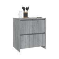 Buffets 2 pcs Sonoma gris 70x41x75 cm Aggloméré
