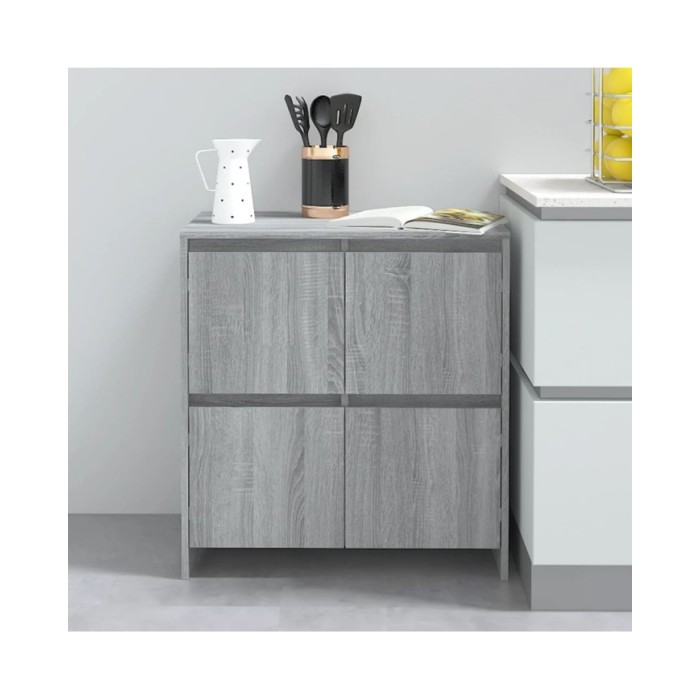 Buffets 2 pcs Sonoma gris 70x41x75 cm Aggloméré
