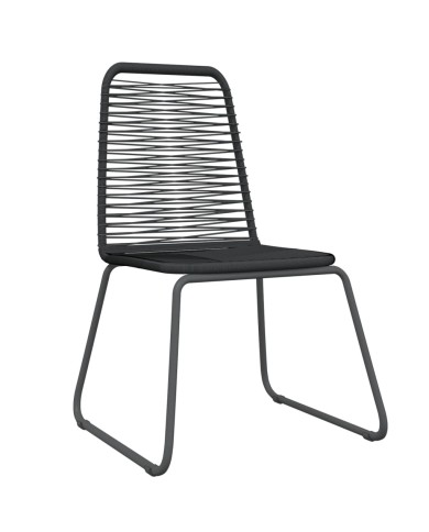 Ensemble de salle à manger de jardin 3 pcs Noir
