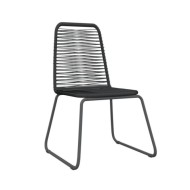 Ensemble de salle à manger de jardin 3 pcs Noir