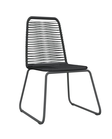 Ensemble de salle à manger de jardin 3 pcs Noir