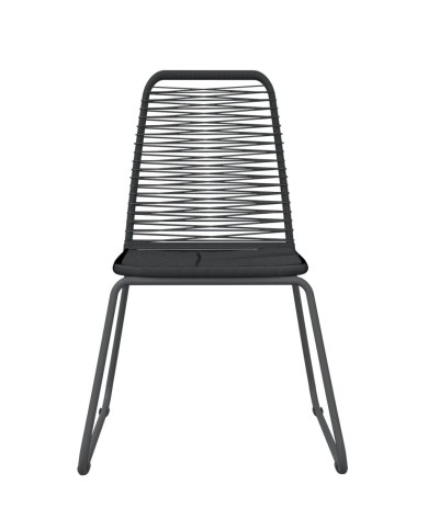 Ensemble de salle à manger de jardin 3 pcs Noir