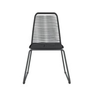 Ensemble de salle à manger de jardin 3 pcs Noir