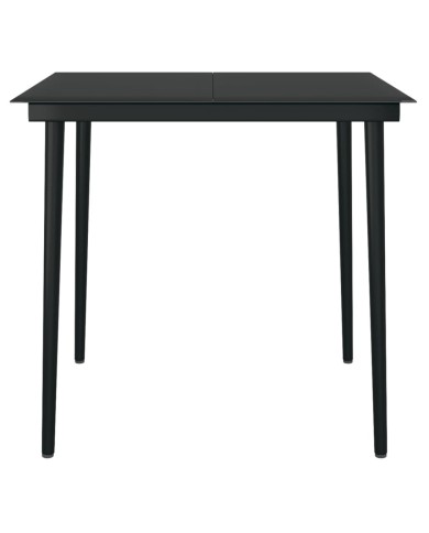 Ensemble de salle à manger de jardin 3 pcs Noir