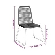 Ensemble de salle à manger de jardin 3 pcs Noir