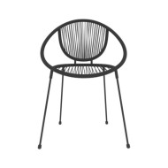 Ensemble de salle à manger de jardin 3 pcs Noir