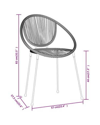 Ensemble de salle à manger de jardin 3 pcs Noir
