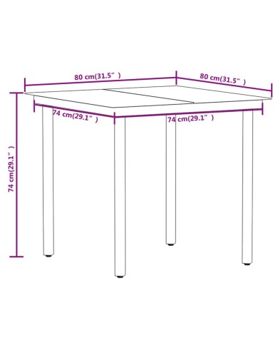 Ensemble de salle à manger de jardin 3 pcs Noir