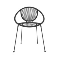 Ensemble de salle à manger de jardin 7 pcs Noir