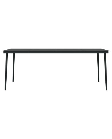 Ensemble de salle à manger de jardin 7 pcs Noir