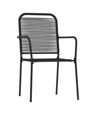 Ensemble de salle à manger de jardin 5 pcs Noir