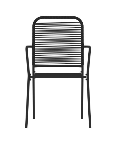 Ensemble de salle à manger de jardin 5 pcs Noir