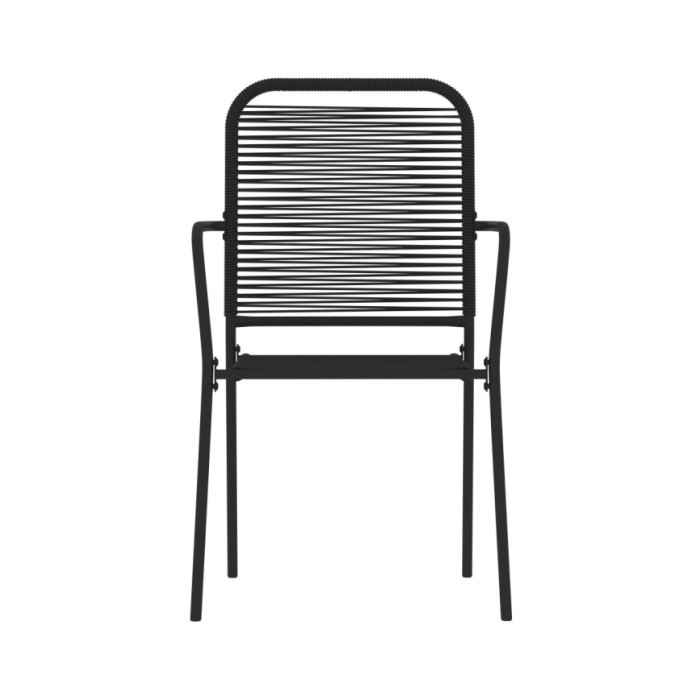 Ensemble de salle à manger de jardin 5 pcs Noir