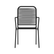 Ensemble de salle à manger de jardin 5 pcs Noir